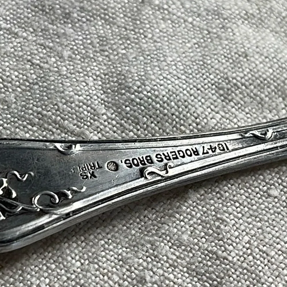 1847 Rogers Bros XS Triple La Grapevine  or Old colony  pattern servering spoon